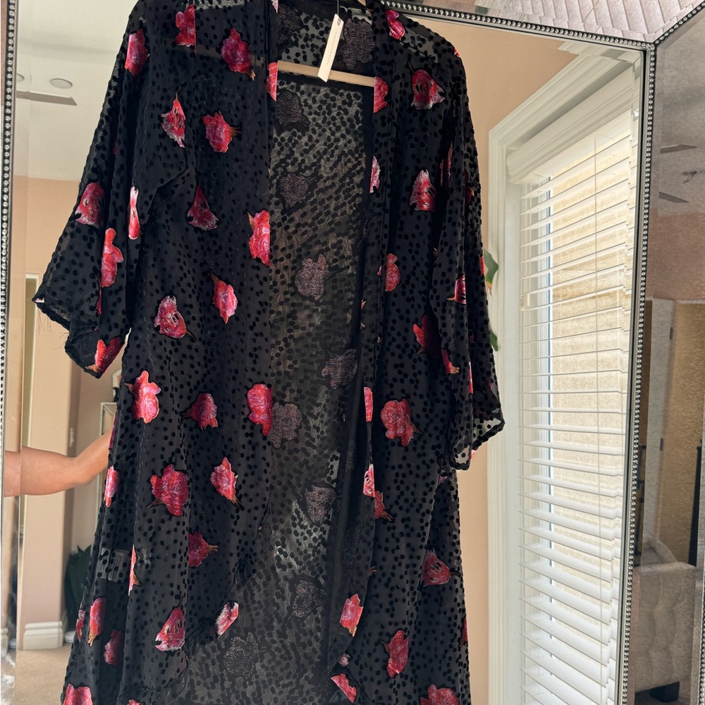 Anthropology sheer kimono